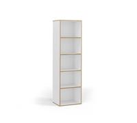 Vicco Bibliothèque Tetrix, Blanc, 40x140cm | avec 5 compartiments, pour le rangement de livres et de décorations