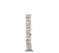 Bibliothèque totem Ptolomeo Opinion Ciatti argent, Designer Bruno Rainaldi, 35x160x35 cm