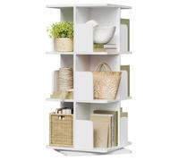 Bibliothèque tournante - Blanc - EUGAD - 3 niveaux - 12 compartiments - 40x94 5x40 cm - Plateau tournant 360°
