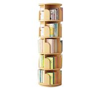 Bibliothèque tournante d'angle ronde en bois, design moderne sur pied pour le salon et le bureau à domicile, peu encombrant, petites étagères ouvertes