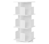 Bibliothèque tournante pivotante enfant ML-Design 3 niveaux 12 compartiments blanc mat 40x94x40 cm