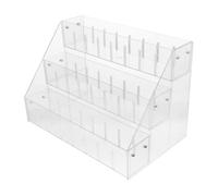 Bibliothèque Transparente à 3 Niveaux pour Garçon Fille, Présentoir | Plastique, Bords Arrondis, Design Compact et Vertical, pour Livres D’images et Histoires