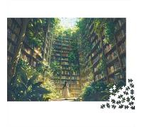 Bibliothèque Verte Fantasy Grille 1000 Pièces Famille Loisir Solo Développement De La Concentration Antistress Meilleure Vente Papier Non Toxique 52x38cm/1000pcs
