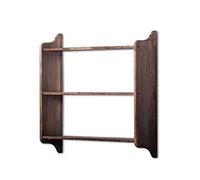 Bibliothèque verticale moderne à 4 étages avec fixation murale robuste, idéale pour chambre à coucher, salon, bureau ou salle de bain, finition marron élégante