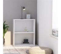 vidaXL Bibliothèque 2 niveaux Blanc 60x30x76,5 cm Bois d'aggloméré