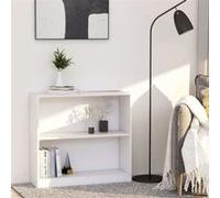 vidaXL Bibliothèque 80x24x75 cm – Blanc, bois d'ingénierie