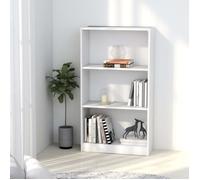 Bibliothèque - VidaXL - 800864 - 3 niveaux - Bois d'ingénierie - Blanc 60x24x109 cm