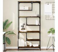 Vidaxl Bibliothèque Chêne Fumé 81x36x176 Cm Bois D'ingénierie Marron