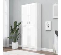 Bibliothèque VidaXL Blanc Brillant 82,5x30,5x185,5 cm en Aggloméré