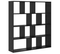 Bibliothèque - vidaXL - bois d'ingénierie - chêne noir - 12 étagères - 132 x 29 x 141 5 cm(444916)