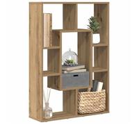 Bibliothèque - vidaXL - Chêne artisanal - 63x20x90 cm - Bois d'ingénierie - 7 compartiments