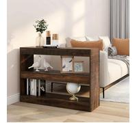 Bibliothèque - vidaXL - Chêne fumé - 3 étagères - 100x30x72 cm - Séparateur de pièce