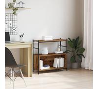 Bibliothèque Vidaxl Chêne Fumé 80x30x78,5 Cm Bois Ingénierie