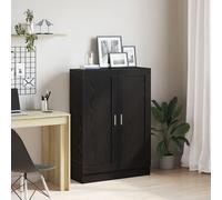 Bibliothèque vidaXL en noir et chêne 82,5 x 30,5 x 115 cm en bois d'ingénierie