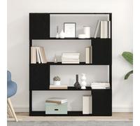 Bibliothèque vidaXL Noir Chêne 100x24x124 cm en bois d'ingénierie