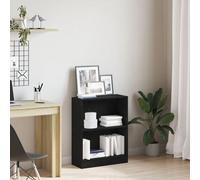Bibliothèque vidaXL Noire 60x24x76 cm en bois d'ingénierie