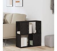 Bibliothèque vidaXL Noire en Chêne 60x24x63 cm en Bois d'Ingénierie