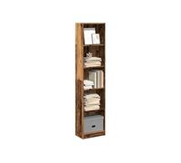 vidaXL Bibliothèque Vieux Bois 40x24x176 cm Bois d'ingénierie, étagère à Livres, Porte-Livres, Support à Livres, Armoire de Rangement