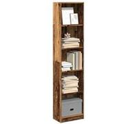 Bibliothèque vieux bois 40x24x176 cm bois d ingénierie Marron G