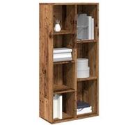 Bibliothèque vieux bois 50x25x104 cm Marron G