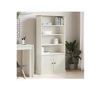 VidaXL Bibliothèque VIGO blanc 85x35x170 cm bois massif de pin 353197