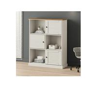 vidaXL Bibliothèque VIGO blanc 90x35x114,5 cm en bois massif de pin