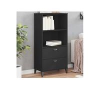 Vidaxl Bibliothèque Viken Noir 60x35x123 Cm Bois D'ingénierie Marron