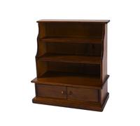Bibliothèque vintage blanche à l'échelle 1/12, petite étagère pour rangement et présentation de jouets pour enfants, maisons de poupées, accessoires de rangement antiques