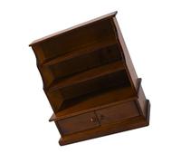 Bibliothèque vintage en bois blanc pour maisons de poupées, échelle 1/12, petite bibliothèque, étagère de rangement pour salles de jouets, étagère miniature pour le salon