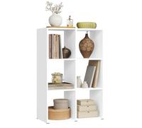 Bibliothèque WOLTU - 6 Cubes en Bois - Étagère Rangement Peut être placé à l'horizontale - Blanc W0ATT0908
