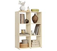Bibliothèque WOLTU - 6 Cubes en Bois - Étagère Rangement Peut être placé à l'horizontale - Chêne Clair W0ATT0909