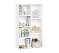 Bibliothèque WOLTU - Meuble de rangement - Armoire avec 7 compartiments - Blanc