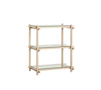 Bibliothèque Woody Shelving 2.0, Petit , Blanc Amande/verre