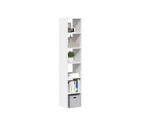Vidaxl Bibliothèques 2 Pcs Empilable Blanc 30x30x80 Cm Bois Ingénierie Blanc