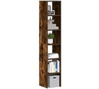 vidaXL Étagères à livres 2 pièces empilables chêne fumé bois d'ingénierie 30x30x80 cm