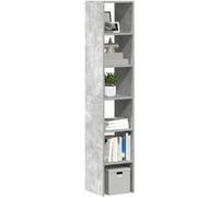 Bibliothèques 2 pcs empilable gris béton bois d ingénierie Gris béton G