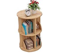 Bibliothèques, bibliothèque moderne en bois de bureau, bibliothèque pivotante à 360 °, étagère de rangement simple, diviseur pour enfants, bureau créatif, salle d'étude (dimensions : 04) (4)