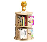 Bibliothèques Bibliothèque rotative à 360°, stimule l'intérêt des enfants pour la lecture, grande capacité ronde pour enfants, support de rangement pour CD et DVD) (Bois 6 couches (50,5 x 190 cm))