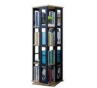 Bibliothèques Bibliothèque rotative à 4 niveaux à 360 °, grande capacité de rangement, bibliothèque sur pied simple et stable, étagère à livres pour la maison, organisateur de meubles parfai