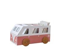 Bibliothèques Creative Book Storage Rack Mignon Sundries Étagère avec poulie amovible Bibliothèque pour fournitures de bureau Sundries Livres Magazine Stockage de fichiers Bibliothèque(Pink)