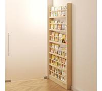 Bibliothèques de sol hautes avec étagère de rangement ouverte pour la maison, le bureau, 2 ou 8 niveaux, cadre en bois, design fin, idéal pour la chambre à coucher ou le salon