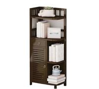 Bibliothèques Meuble d'angle, chambre, côté salon, rangement, bibliothèque(Bruin,Moyen)