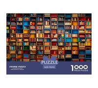 Bibliothèques Puzzle 1000 Pièces Jouet Cadeau Unique De l'art De La Décoration Jeu Éduchatif Challenge Toy Adultes & Enfants des 14 Ans 70x50cm/1000pcs