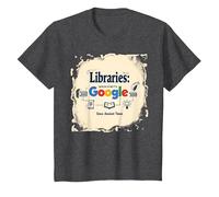 Bibliothèques : Rendre Google Possible Depuis l'Antiquité T-Shirt, Enfant, Chiné Foncé, 6 Ans