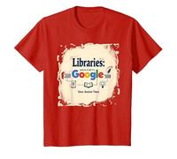 Bibliothèques : Rendre Google Possible Depuis l'Antiquité T-Shirt, Enfant, Rouge, 12 Ans