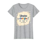 Bibliothèques : Rendre Google Possible Depuis l'Antiquité T-Shirt, Femme, Gris Chiné, L