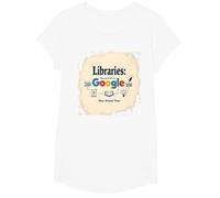 Bibliothèques : Rendre Google Possible Depuis l'Antiquité T-Shirt, Fille, Blanc, M