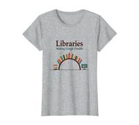 Bibliothèques : Rendre Google Possible - Knowledge Humor T-Shirt, Femme, Gris Chiné, 3XL
