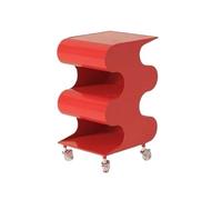 Bibliothèques Table de chevet polyvalente, petite bibliothèque mobile(Red)