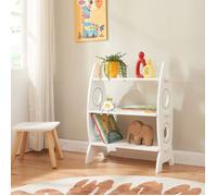 Biblothèque Tårnby pour enfant forme fusée 70 x 55 x 55 cm blanc